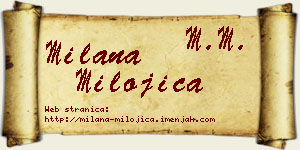 Milana Milojica vizit kartica